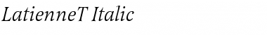 LatienneT Italic Font