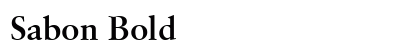 Sabon Bold Preview