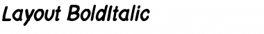 Layout Bold Italic Font
