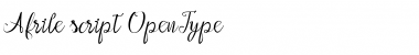 Afrile script Regular Font