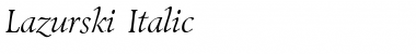 Lazurski Italic Font