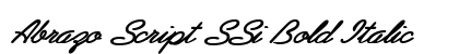 Abrazo Script SSi Bold Italic preview