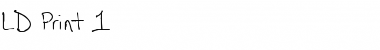 Download LD Print 1 Font Download LD Print 1 Font