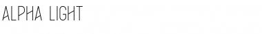 Alpha Light Font