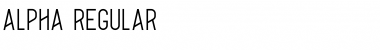 Alpha Regular Font