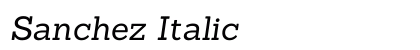 Sanchez Italic Preview