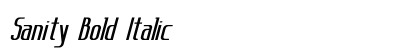Sanity Bold Italic preview
