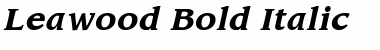Leawood Bold Italic Font