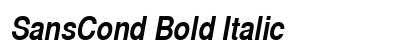 SansCond Bold Italic preview