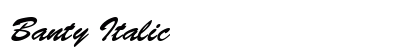 Banty Italic Preview