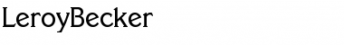 Download LeroyBecker Font