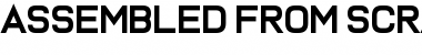 Assembled From Scratch Font