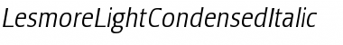 LesmoreLightCondensedItalic Font