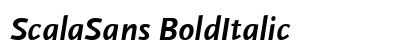 ScalaSans BoldItalic Font Preview