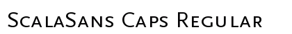 ScalaSans Caps Regular Font Preview