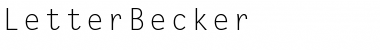 Letter Becker Regular Font