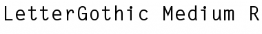LetterGothic-Medium Font