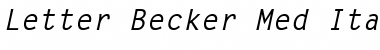 Download Letter Becker Med Font