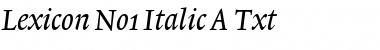 Lexicon No1 Font