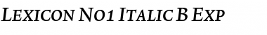 Lexicon No1 Italic B Exp Font