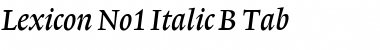 Lexicon No1 Italic B Tab Font