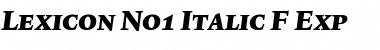 Lexicon No1 Italic F Exp Font