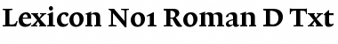 Lexicon No1 Font