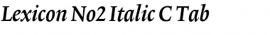 Lexicon No2 Italic C Tab Font