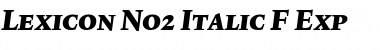 Lexicon No2 Italic F Exp Font