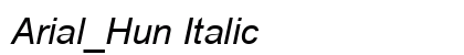 Arial_Hun Italic Font Arial_Hun Italic Font Preview