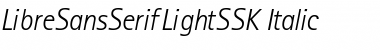LibreSansSerifLightSSK Italic Font