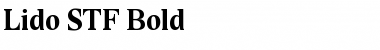 Lido STF Bold Font