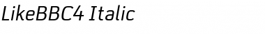 LikeBBC4 Italic Font