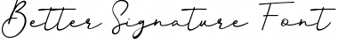 Better Signature Font