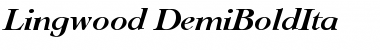 Lingwood-DemiBoldIta Font