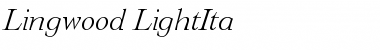 Lingwood-LightIta Font