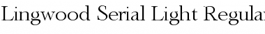 Lingwood-Serial-Light Font