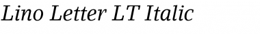 LinoLetter LT Roman Italic Font