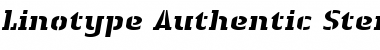LTAuthenticStencil Heavy Italic Font