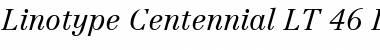 Centennial LT 45 Light Italic Font