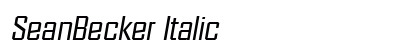 SeanBecker Italic Preview