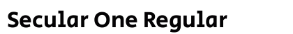 Secular One Regular preview