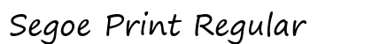 Segoe Print Regular Preview