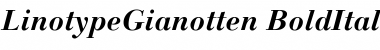 LTGianotten Light Bold Italic Font