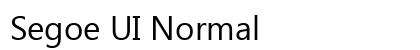 Segoe UI Normal Preview