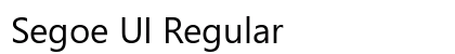 Segoe UI Regular Preview