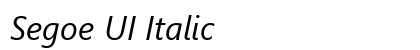 Segoe UI Italic Preview