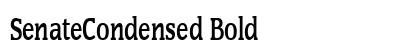 SenateCondensed Bold preview