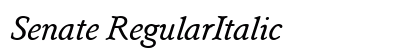 Senate RegularItalic Preview