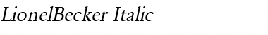 LionelBecker Italic Font